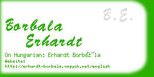 borbala erhardt business card